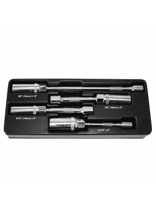 Astro Tool Astro Pneumatic Tool 94404 Magnetic Spark Plug Universal Extension Socket Set - 9/16", 14mm, 5/8", 16mm & 13/16" - Image 2