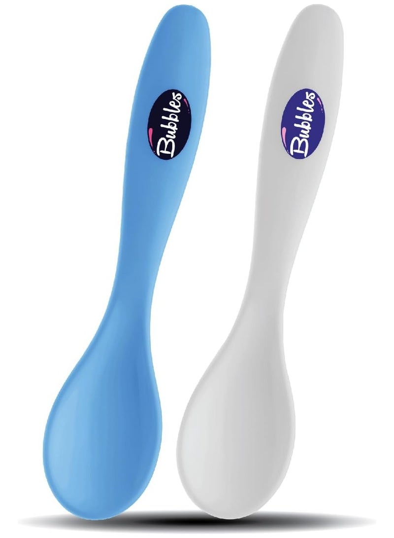 بابلز معلقة طعام للأطفال الأولاد من بابلز، عبوة من قطعتين، أبيض وأزرق فاتح - Image 1