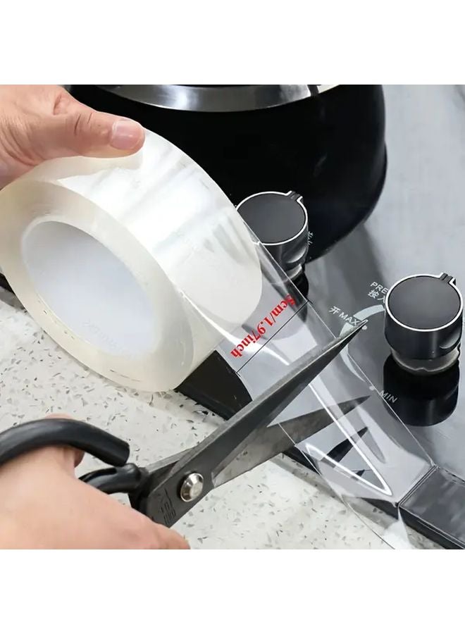 شريط لاصق شفاف مضاد للماء عريض 5 سم × 3 أمتار مقاوم للبقع لفجوات الأحواض - Image 3