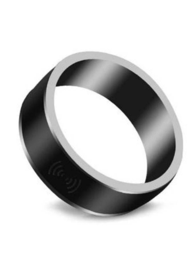 NFC Smart Ring Electronic Bluetooth Ring Solar Ring Multifunctional IC/ID Rewritable Analog Access Card Tag Key Ip68 Waterproof (Size 10)  - Image 1