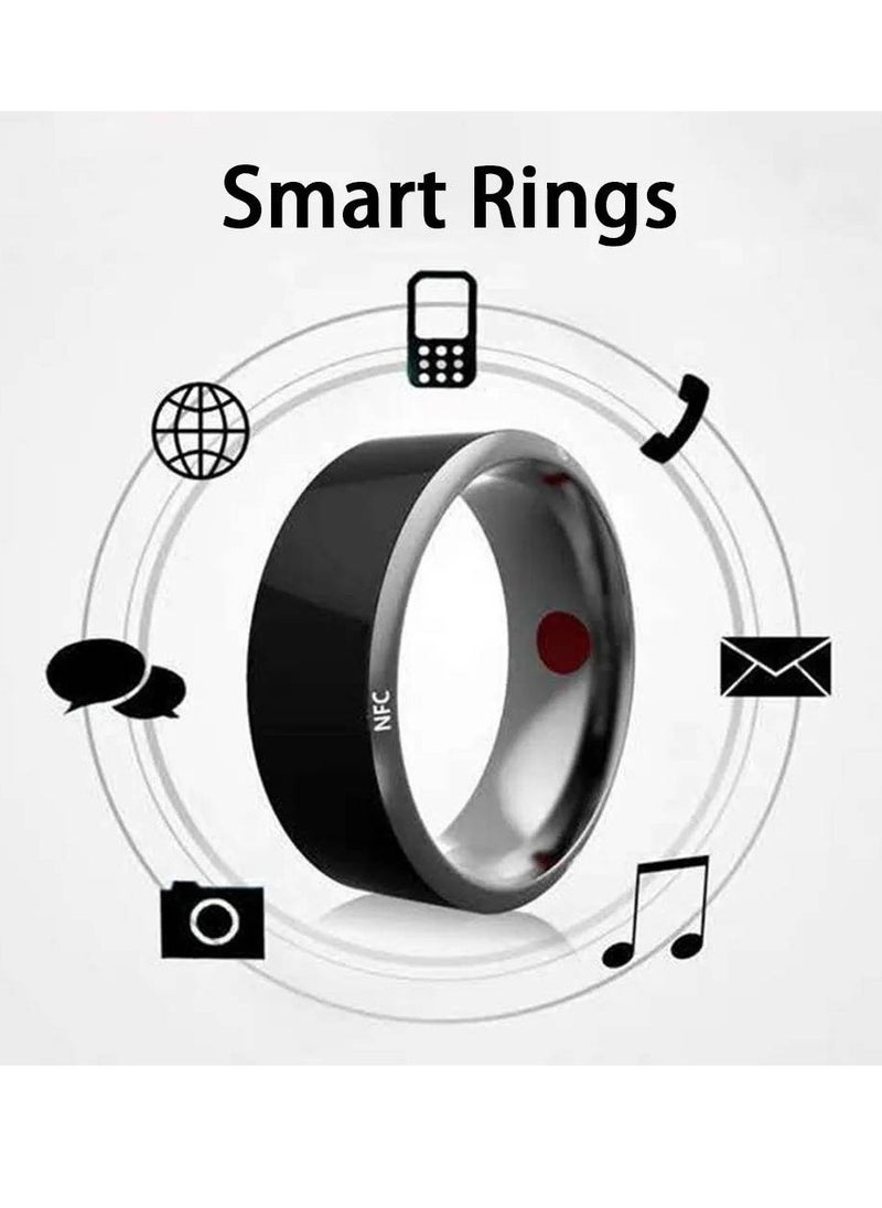 NFC Smart Ring Electronic Bluetooth Ring Solar Ring Multifunctional IC/ID Rewritable Analog Access Card Tag Key Ip68 Waterproof (Size 10)  - Image 4