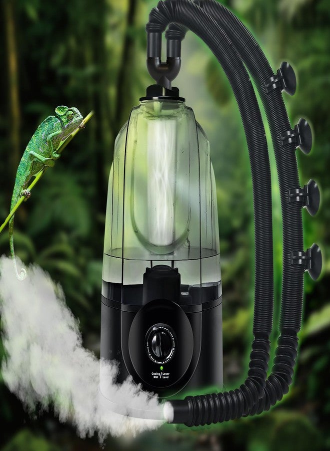Coospider 3.8L Reptile Fogger Mister, Quiet Reptile Humidifier for Reptiles Tank, Terrarium Humidifiers, Reptile Misting System for Reptiles Amphibians Herps Vivarium (Dual Hose) - Image 1
