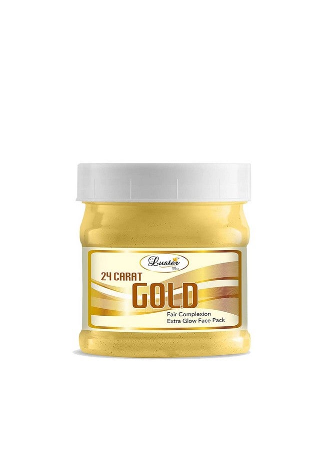 لاستر حزمة الوجه الذهبية 24 قيراطًا حزمة الوجه للبشرة الفاتحة والمضيئة للبشرة الدهنية والجافة حزمة الوجه للنساء والرجال جميع أنواع البشرة (خالية من البارابين والكبريتات) 500 جرام - Image 2