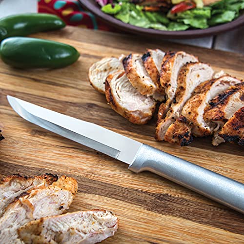 RADA Cutlery Stubby Butcher Knife (R106), 5.38" Stainless Steel Hollow Ground Blade, Made in USA, Silver Handle - Image 4