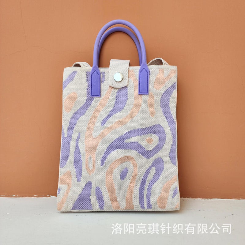 2025 New High-End Shoulder Bag Women's Crossbody Casual Bag Fly Knitted Trendy Matchinging Spring Mobile Phone Bag - Image 1