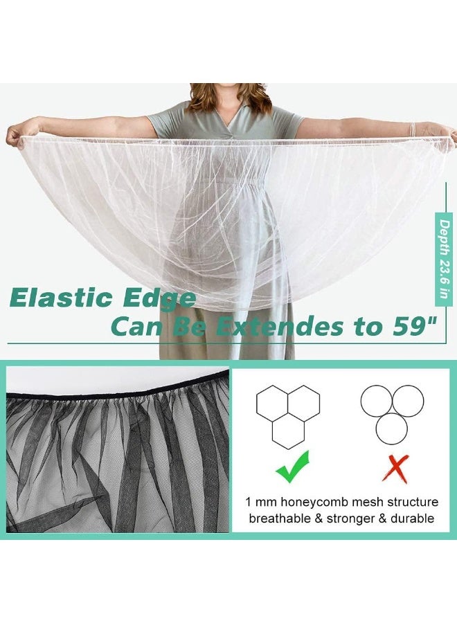 Sysmie Mosquito Net for Stroller (2 Pack) - Durable Baby Stroller Mosquito Net - Perfect Bug Net for Strollers, Bassinets, Cradles, Playards, Pack N Plays and Portable Mini Crib - Image 2