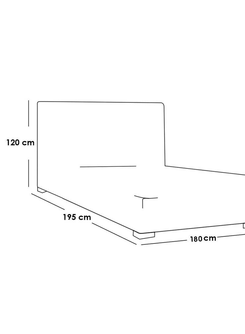مودرن سرير كابتونية بيج 180سم - Image 3