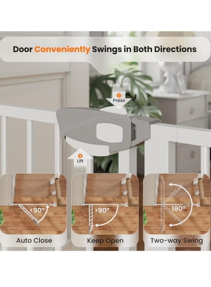 Zanotta Auto Close Baby Safety Gate for Stairs Door Gate,Toddler Safety Essentials for The House Suitable For 76cm-144 cm - Image 3