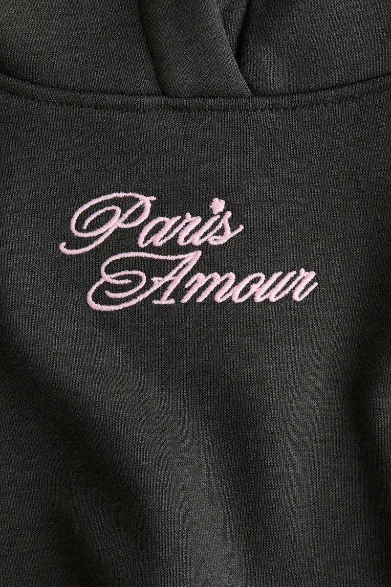 H&M Oversized motif-detail hoodie