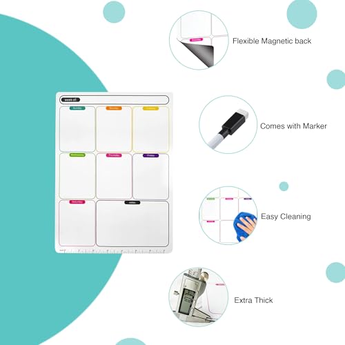 oddpod™ A4 Magnetic Weekly Planner to Organize Daily Tasks/Rewritable to Do List for Home or Office - with Dry Erase Marker - Image 4