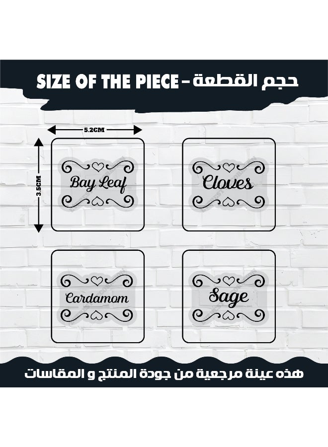 50Pcs Spice Sticker Labels – Waterproof Vinyl with Protective Coating, Durable Kitchen Organizer Tags for Herb and Seasoning Containers, Water-Resistant and Long-Lasting - Image 4