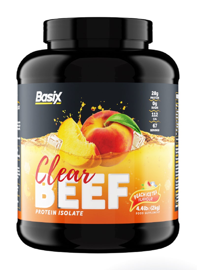 Basix Beef Protein Isolate Peach Ice Tea Flavour 4.4lb - Image 1