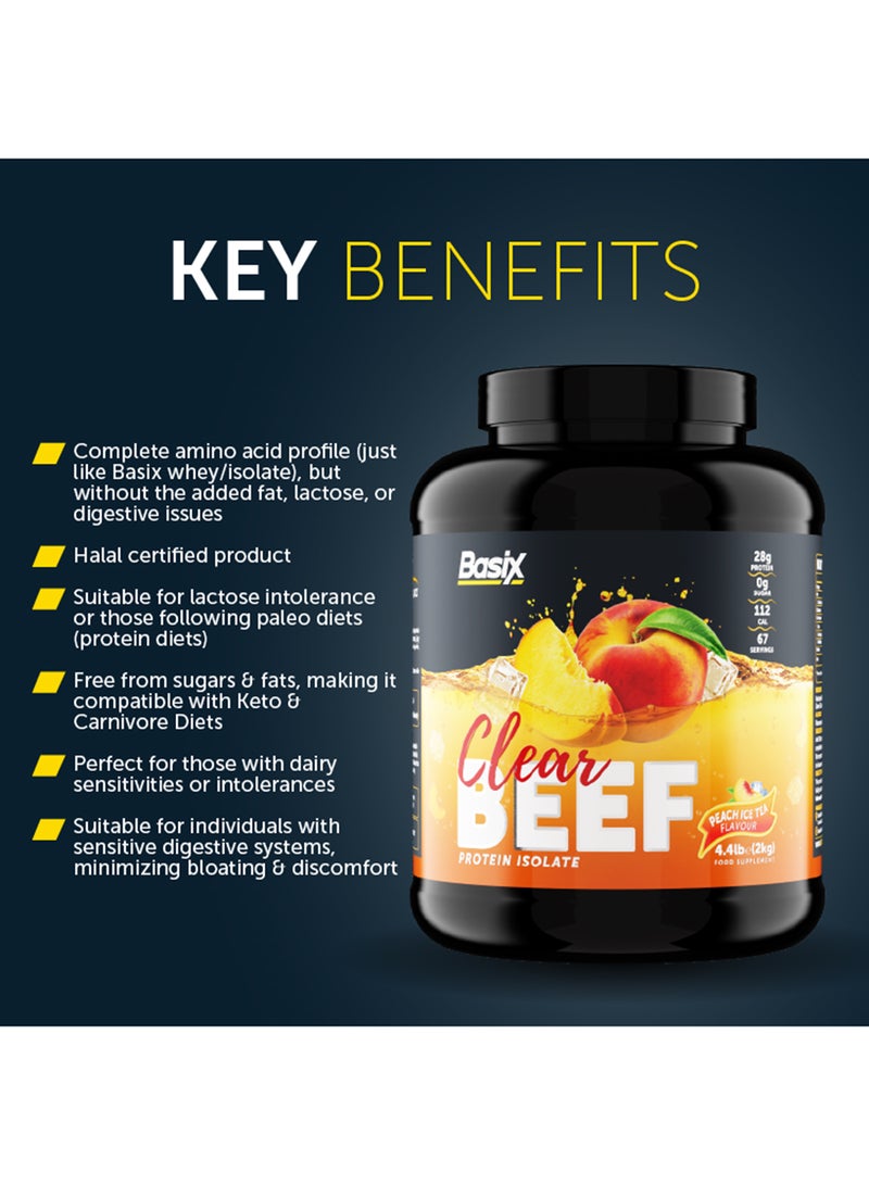 Basix Beef Protein Isolate Peach Ice Tea Flavour 4.4lb - Image 5