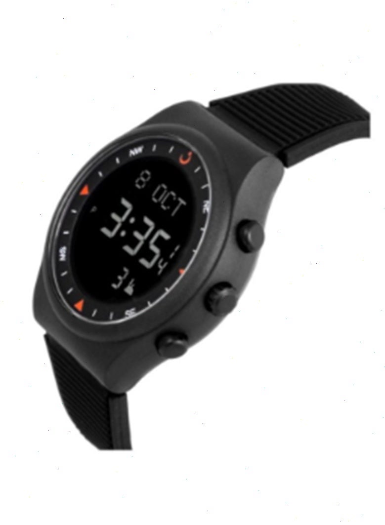 Al Fajr Men's Rubber Youth Digital Watch WY-16 - 38 mm - Black - Image 3