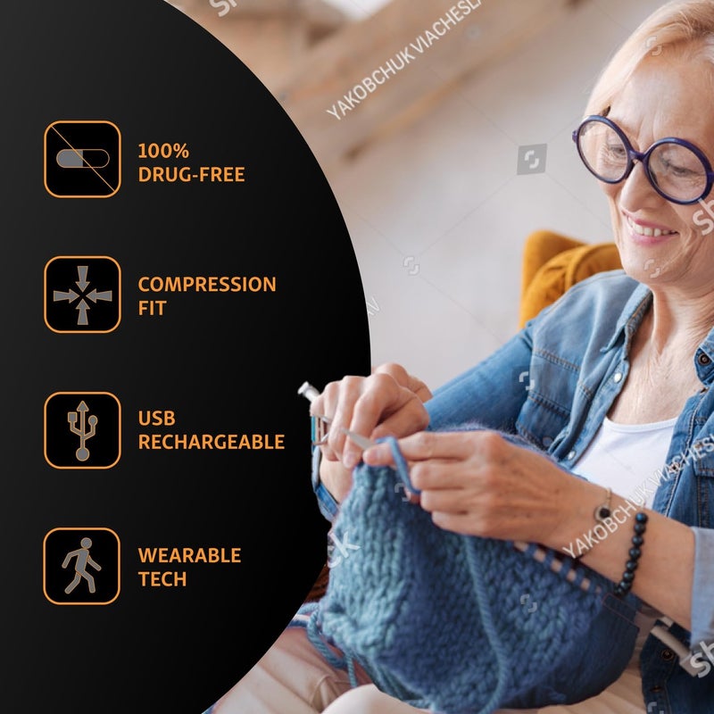 Brownmed Intellinetix Therapy Gloves - Compression Hand Gloves for Pain Relief - Wearable Vibration Therapy Massager - Small - Image 5
