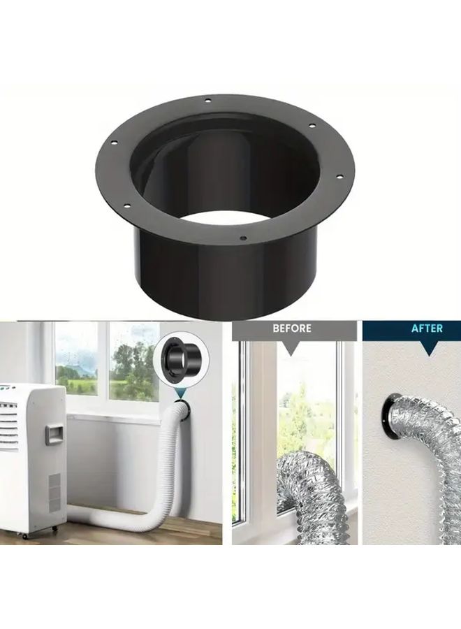 Heavy Duty ABS Flange Connector For 4 Inch 100mm HVAC Ducting Pipe Adapter - Image 1