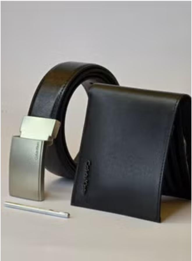 CALVIN KLEIN JEANS PLUS Calvin Klein Black Wallet-Belt Set For Men  - Image 2