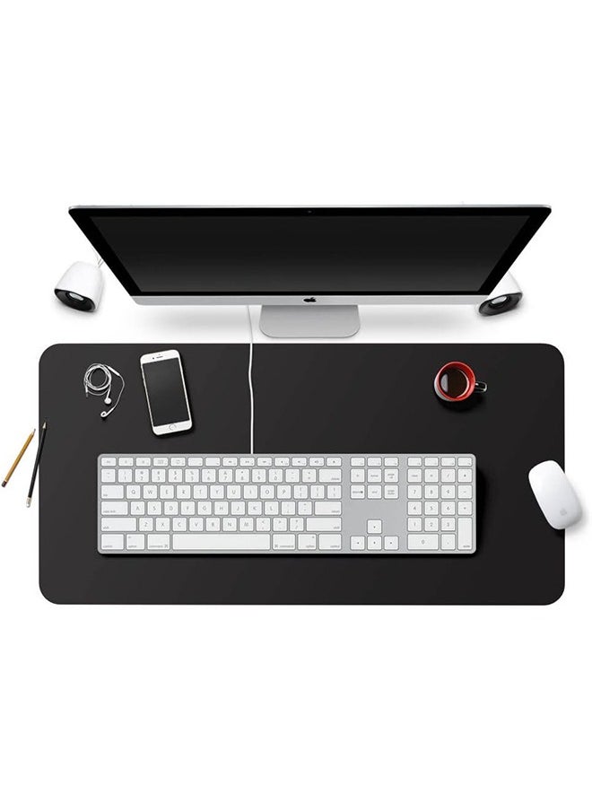 Miya - Leather Table Mat Double sided PU Leather Table Mat Large Mouse Pad Waterproof Table Mat For Office And Home Users 80 x 40 cm (red + black) - Image 1