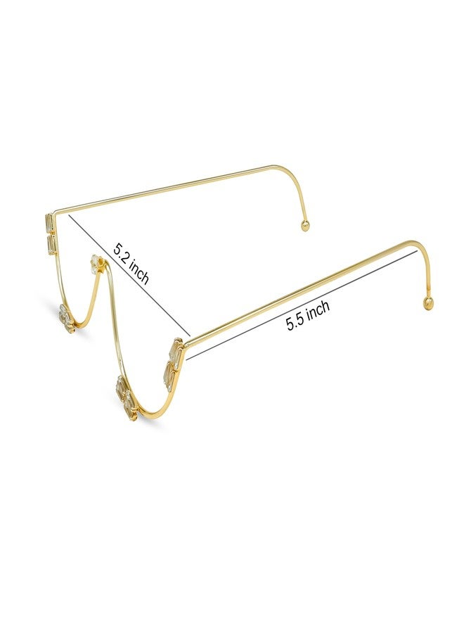 Satra Traders Gold Plated Minimal faceletss face Jewellery for Women | Modern Bridal Face Frame Goggle | Trending Jewellery | Qty : 1pc | FC07 - Image 2