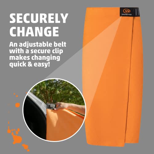 Orange Mud Transition Wrap Extreme – Orange Waterproof Car Seat Cover & Changing Towel – Secure Wrap for Athletes, Runners, Cyclists, Triathletes – Sweat-Proof, Quick-Dry, No-Slip Fit - Image 3