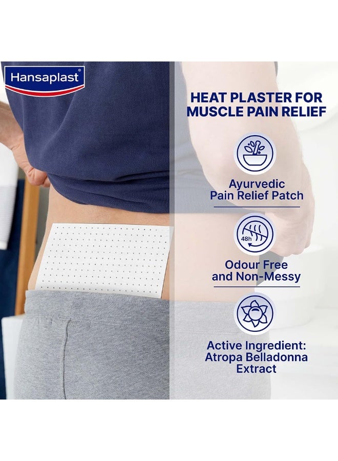 Hansaplast Perforated Pain Relief Patch 10 Sheets | For Back, Joint & Muscle Pain | Sustained Heat | Odor-Free & Non-Messy | Natural Atropa Belladonna Extract - Image 5