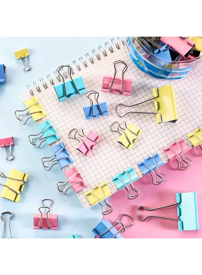 Sunspire 40-Piece Binder Clips 19mm，Fold Clamp Design（coloured） - Image 4