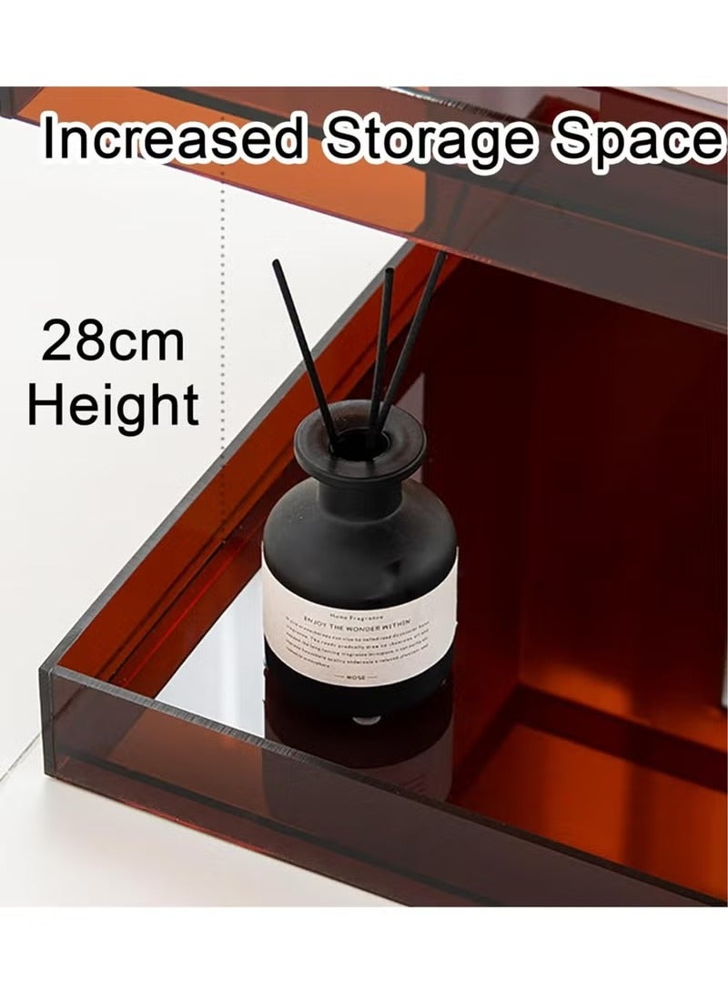 Generic Acrylic Side Table, Acrylic Nightstand with Storage Slots, Acrylic End Table for Living Room, for Living Room Bedroom Balcony Patio  - Image 4