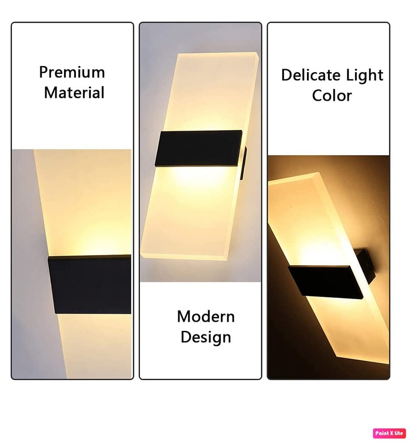 Groeien 15 Watts Rectangular Acrylic LED Wall Lamp - Warm White - Image 3