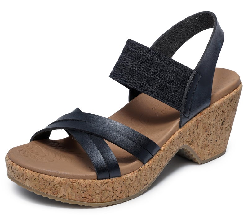 Skechers Women's BRYSTOL - NIGHT SKIES heel sandal, Black 8 M - Image 1