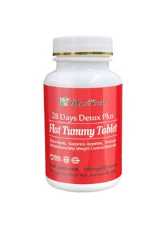 Flat Tummy Tablets, 28 Days Detox Plus Flat Tummy Capsule, Safe And Natural Weight Loss Tablet, Organic Appetite Suppressant Dietary Supplement To Burn Body Fat