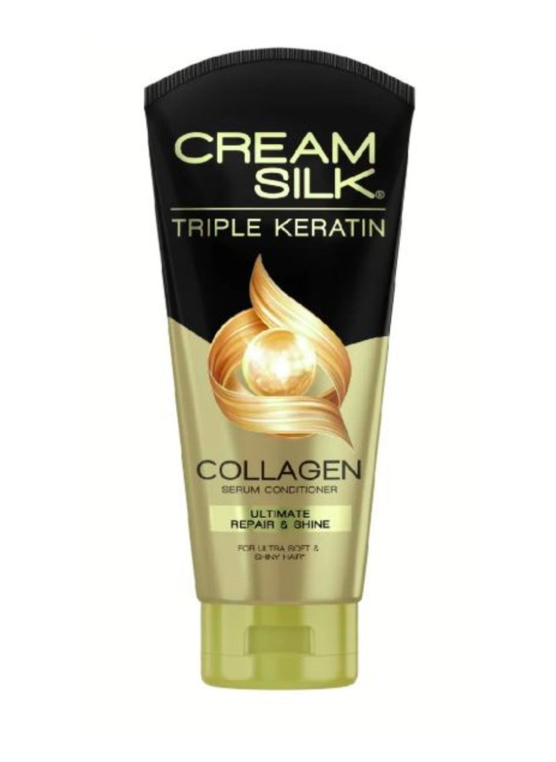 Creamsilk Triple Keratin Collagen Serum Conditioner – Ultimate Repair & Shine for Ultra Soft & Shiny Hair 170ml  - Image 1