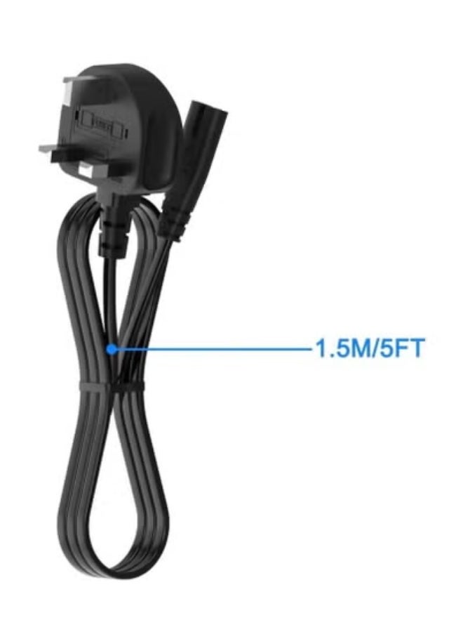 TIGER 2 Prong AC Power Cord Cable 5FT – Universal 2-Pin Power Supply Cable for TV, Printers & Consoles – Compatible with Samsung, LG, Sony, HP, PS4, PS5, Xbox & More – Durable Flame-Retardant Plug with Secure Fit & Long Reach – Replacement Wall Charger Cord  - Image 5