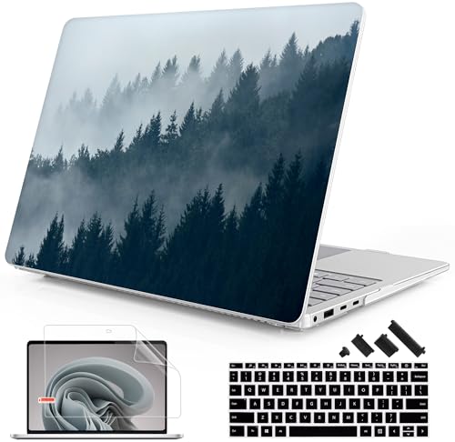 Mektron Case for 138 Microsoft Surface Laptop 7 Windows 11 AI PC 2024 Surface Laptop 138 Inch Cover Fits Model 2036 Keyboard Cover Screen Protector Dust Plugs Misty Forest C132 - Image 1