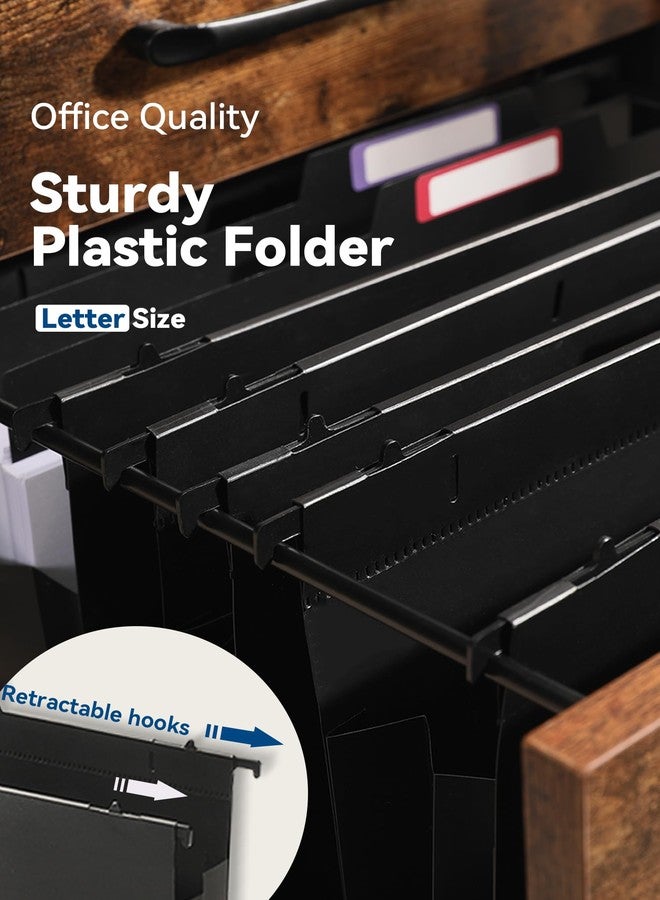 SortRax Plastic High Capacity Hanging File Folders, 4" Expansion for Bulky Documents, Side-Sealed Accordion Pocket, Supports Heavy Files, Letter Size, Movable Dividers, Insertable Tabs, 6 Pack - Image 5