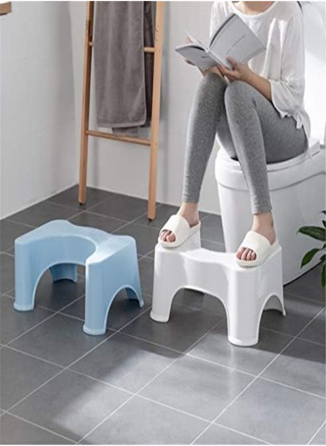 AKDC Household Plastic Toilet Seat Stool Stool, Bathroom Foot Squat Type Portable Easy To Clean, Suitable For Children, Pregnant Women, Elderly Anti-Slip Footstool,White  - Image 3