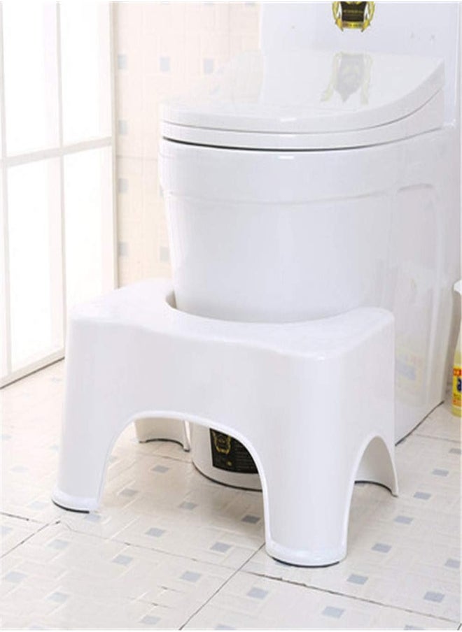 AKDC Household Plastic Toilet Seat Stool Stool, Bathroom Foot Squat Type Portable Easy To Clean, Suitable For Children, Pregnant Women, Elderly Anti-Slip Footstool,White  - Image 4