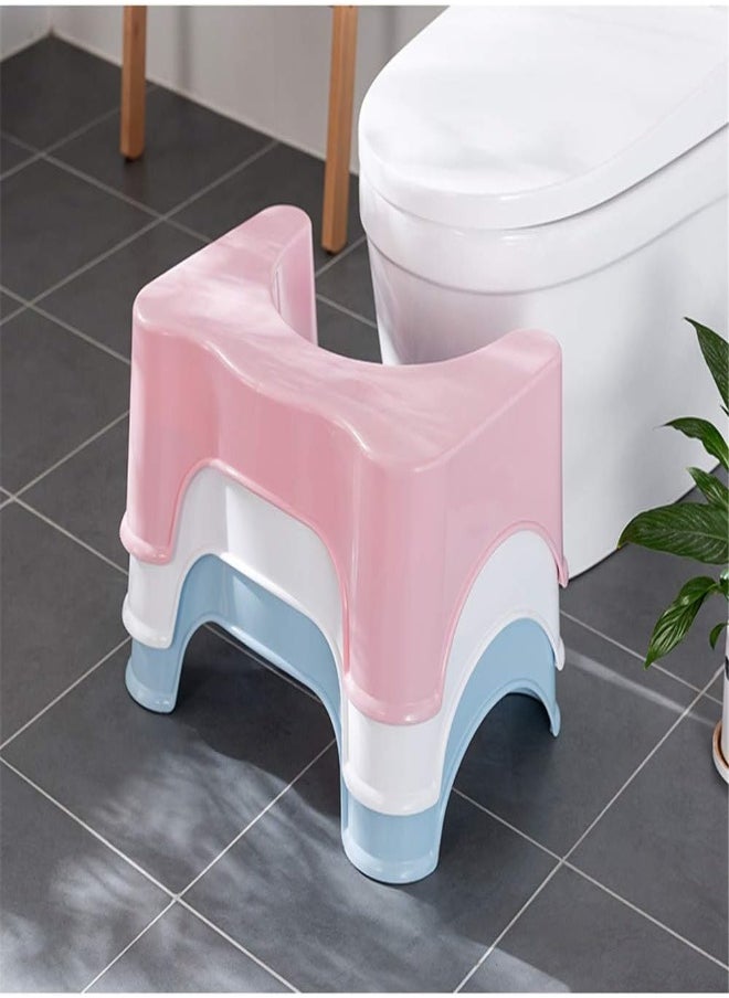AKDC Household Plastic Toilet Seat Stool Stool, Bathroom Foot Squat Type Portable Easy To Clean, Suitable For Children, Pregnant Women, Elderly Anti-Slip Footstool,White  - Image 5