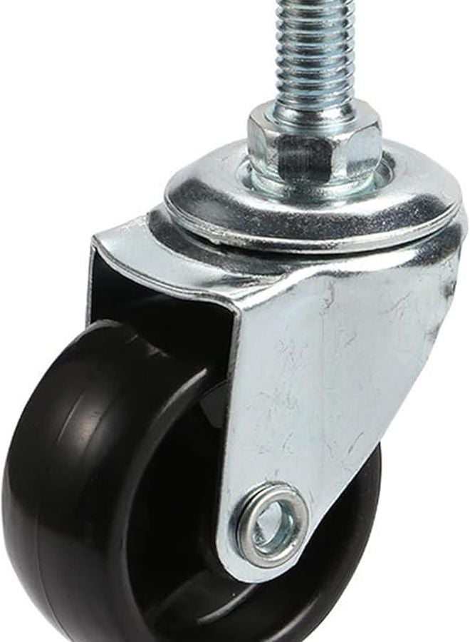 4Pcs M8 M10 M12 Universal Furniture Caster Wheels 8mmX15mm White Screw Rod - Image 5