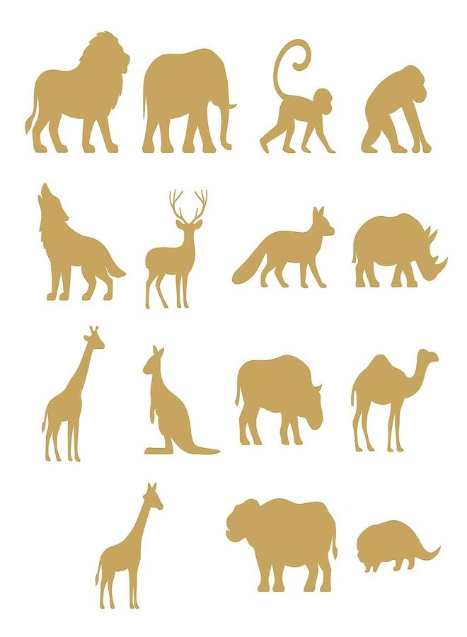 LET'S DIY Wild Animal Shape MDF Cutouts for Kids – Set of 12 Pieces | Fun & Engaging Art & Craft DIY Cutouts for Coloring, Painting, Learning & Imaginative Play - Image 2