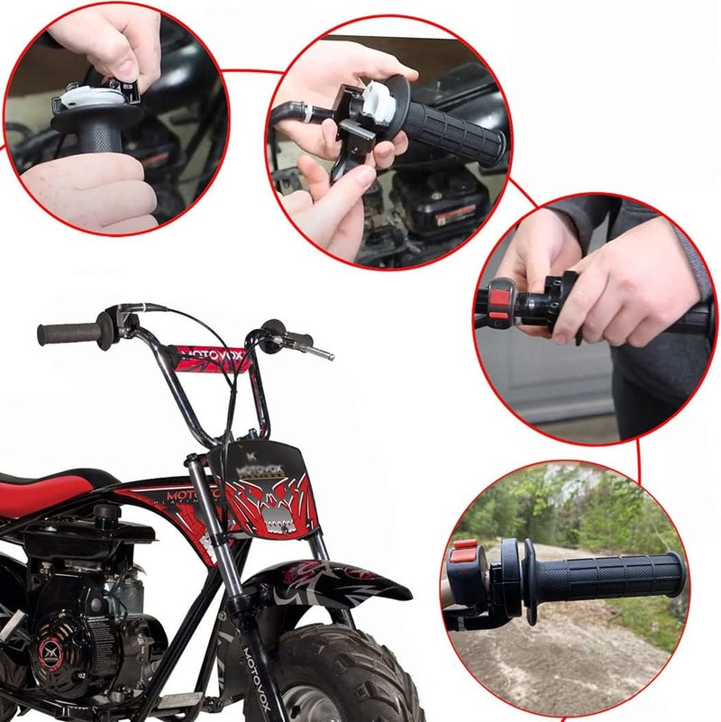 Aniro Moto Auto-Moto Twist Throttle Cable Housing Grips Set for Mini Pit Bikes - Image 3
