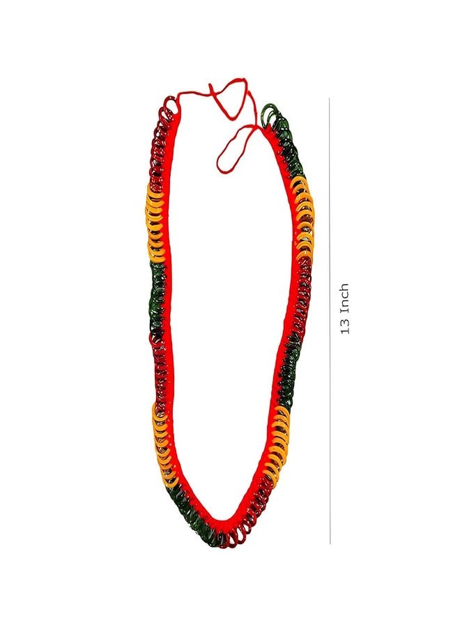 PulGos Chitti Gajula Mala 108 Bangles - Traditional Red, Green, and Yellow Bangles; Ideal for Cultural and Religious Events, Crafted, Perfect for Festive Occasions. - Image 5