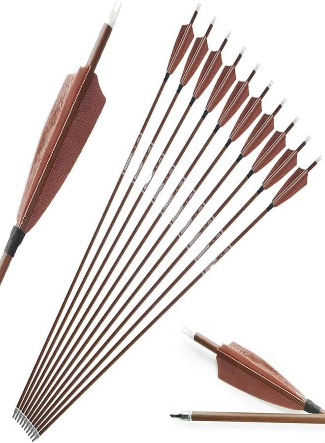 Futaba 31 inch Wood Grain Carbon Archery Arrows for Target Practice (6 pcs) - Spine 340 - Image 1