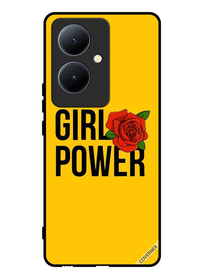 Covernex Protective Case Cover For Vivo Y78 Plus 5G Girl Power Yellow - Image 1