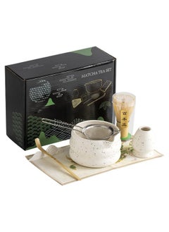 MarlaMall Matcha Whisk Set, Japanese Matcha Tea Set 7Pcs, Include Matcha Bowl, Bamboo Matcha Whisk, Bamboo Scoop, Whisk Holder, Stainless Steel Tea Sifter, For Stirring Matcha Bamboo Matcha Tool  - Image 1