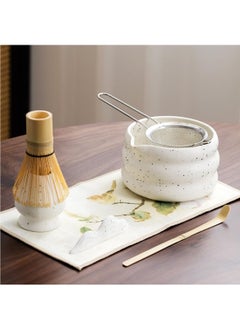 MarlaMall Matcha Whisk Set, Japanese Matcha Tea Set 7Pcs, Include Matcha Bowl, Bamboo Matcha Whisk, Bamboo Scoop, Whisk Holder, Stainless Steel Tea Sifter, For Stirring Matcha Bamboo Matcha Tool  - Image 2