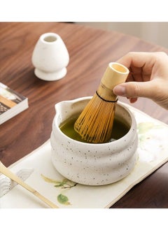 MarlaMall Matcha Whisk Set, Japanese Matcha Tea Set 7Pcs, Include Matcha Bowl, Bamboo Matcha Whisk, Bamboo Scoop, Whisk Holder, Stainless Steel Tea Sifter, For Stirring Matcha Bamboo Matcha Tool  - Image 5
