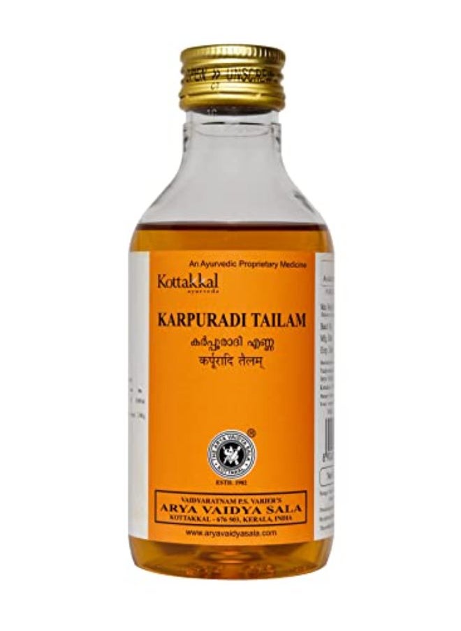 Kottakkal ayurveda Kottakkal Ayurveda Karpuradi Tailam, Enriched With Goodness of Karpura - Pack of 2 (200ml Each), Ayurvedic Herbal Oil, Unisex, Natural Health Enthusiasts, Adults  - Image 2