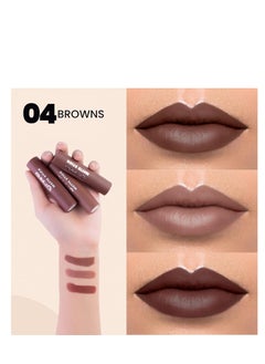 Mars MARS Matte Box Set of 3 Lipsticks for Women | Long-Lasting | Smooth Finish | Moisturising | One Swipe Pigmentation (3x3.2 gm) (04-Brown)  - Image 2