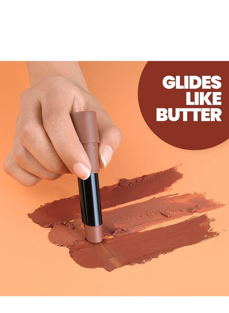 Mars MARS Matte Box Set of 3 Lipsticks for Women | Long-Lasting | Smooth Finish | Moisturising | One Swipe Pigmentation (3x3.2 gm) (04-Brown) - Image 3