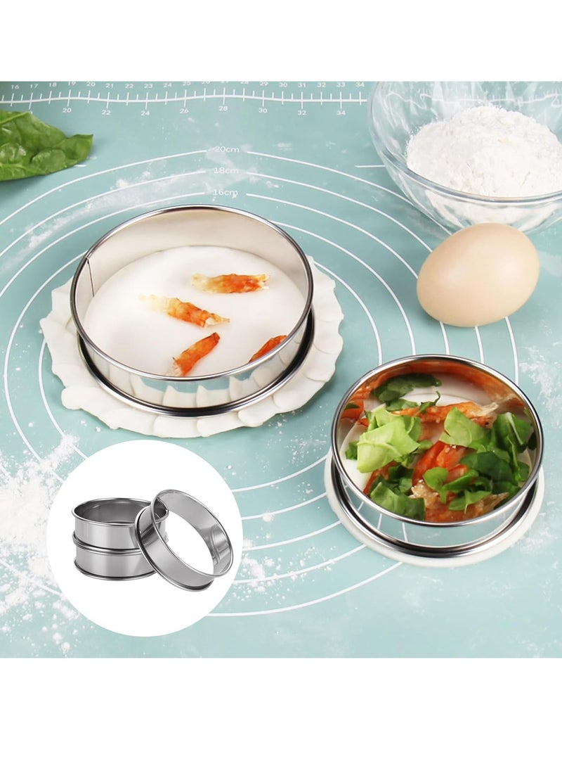 Oasisgalore - 12 PCS Stainless Steel Round English Muffin Rings, 3.15 Inch Muffin  Tart Rings, for Kitchen Cooking Baking - Image 1